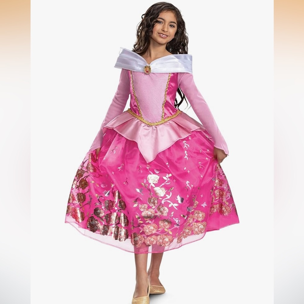 Disney Princess Aurora sleeping beauty Pink Child Costume dress XS 3T-4T NEW
